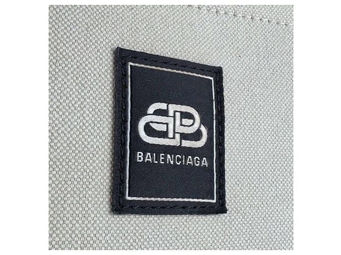 Borsa a mano e a tracolla Balenciaga in tela Nero Crudo - vista 10