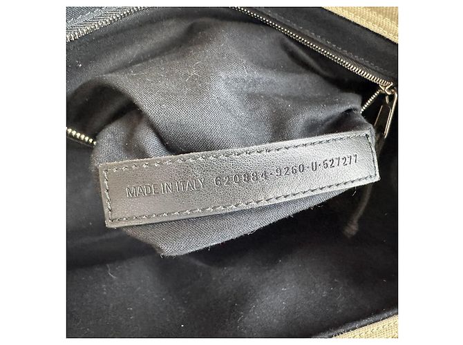 Borsa a mano e a tracolla Balenciaga in tela Nero Crudo - vista 13