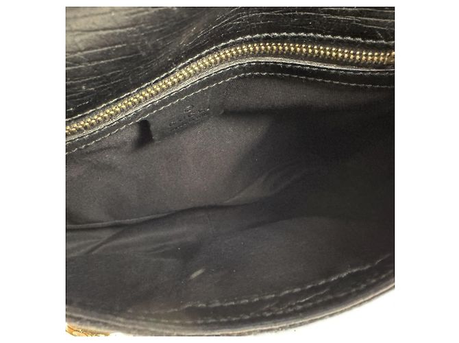 Borsa a mano Gucci nera in tela GG e pelle Nero - vista 5