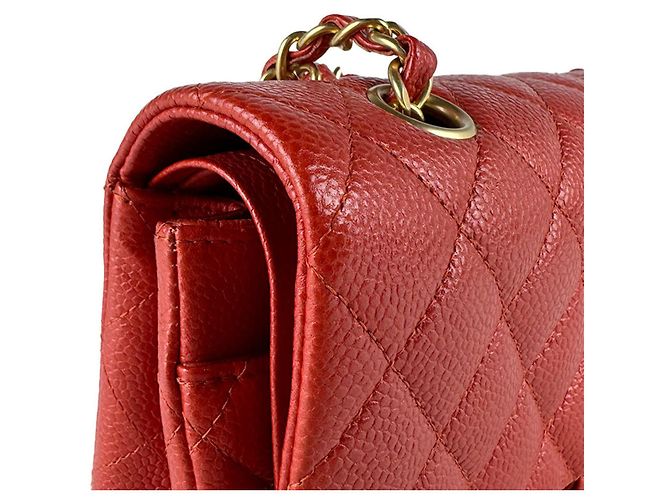 Borsa a tracolla Chanel Orange Red Rosso - vista 6