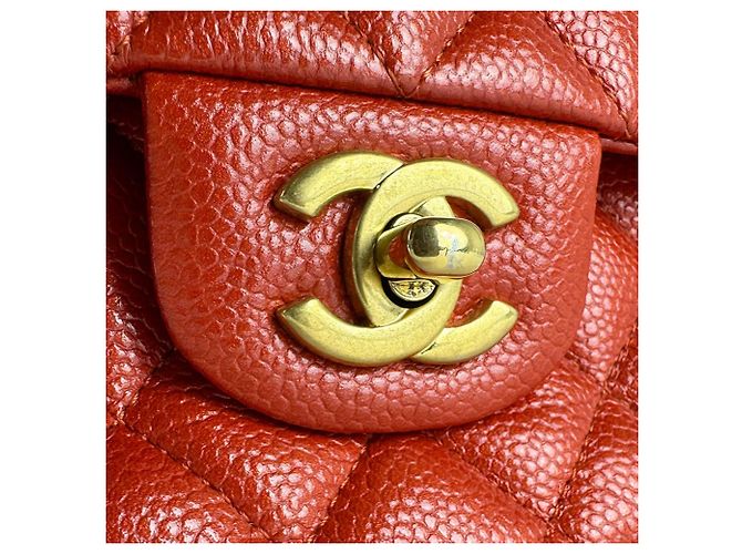 Borsa a tracolla Chanel Orange Red Rosso - vista 9