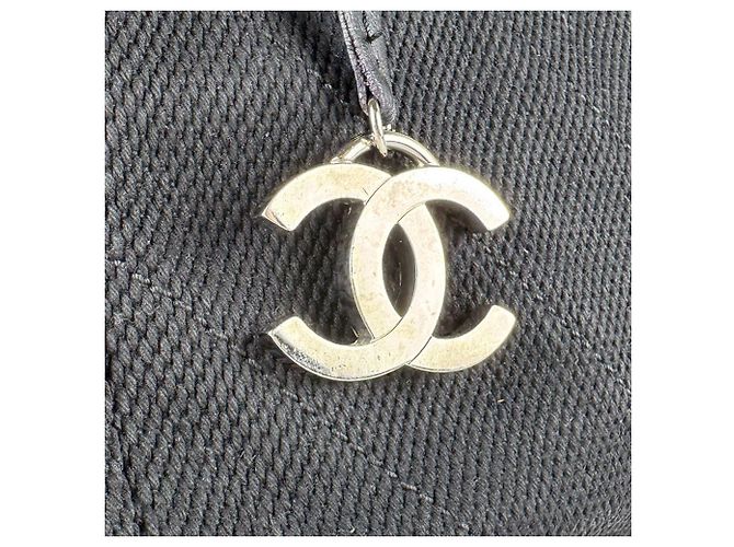 Borsa a tracolla Chanel V-Stitch in tela e pelle nera Nero - vista 10