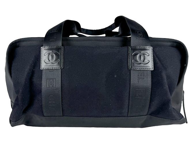 Borsa in tela nera Chanel Nero - vista 3