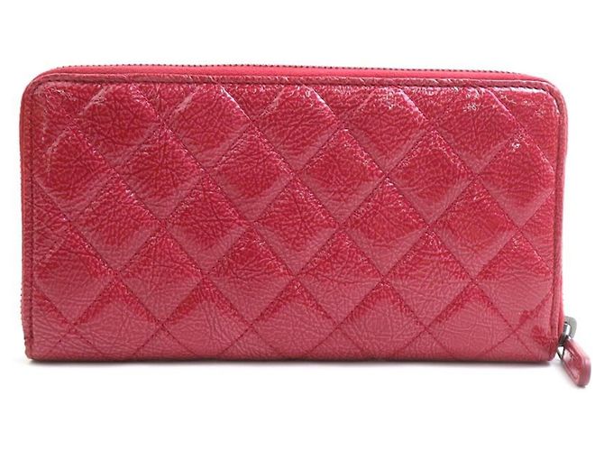 Cartera larga Chanel de piel charol rosa - vista 2