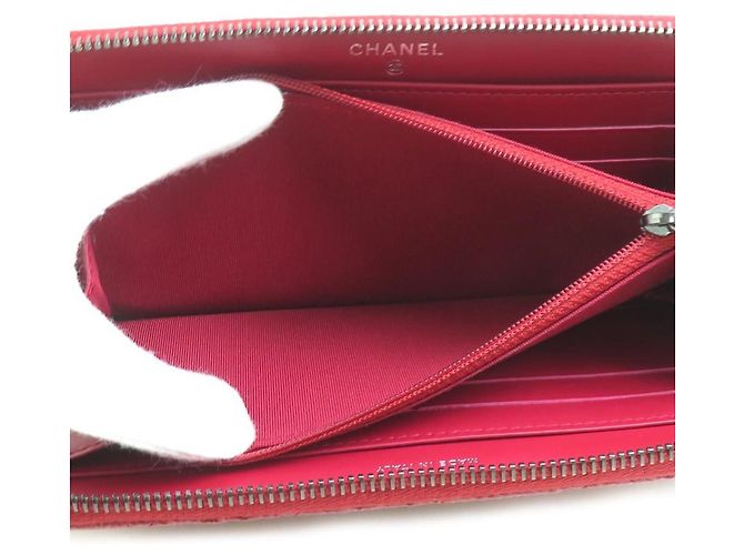 Cartera larga Chanel de piel charol rosa - vista 4
