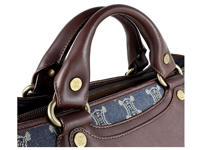 Céline Celine CELINE Paris Macadam Boogie Bag Marrone Blu - vista 10