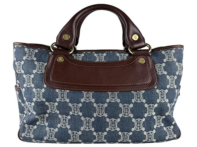 Céline Celine CELINE Paris Macadam Boogie Bag Marrone Blu - vista 3