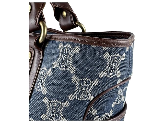 Céline Celine CELINE Paris Macadam Boogie Bag Marrone Blu - vista 6