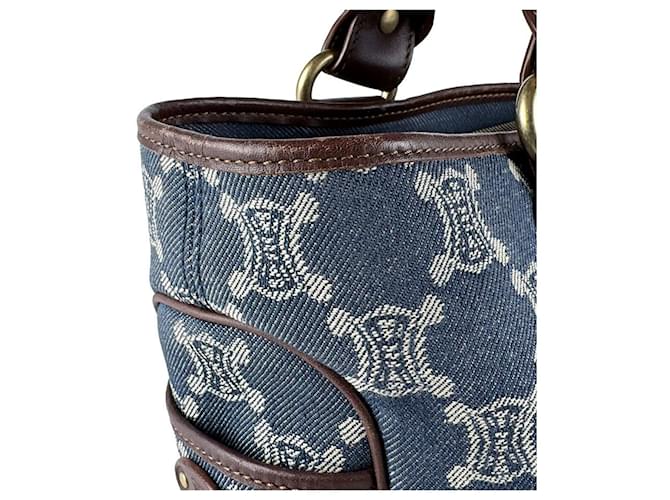 Céline Celine CELINE Paris Macadam Boogie Bag Marrone Blu - vista 7