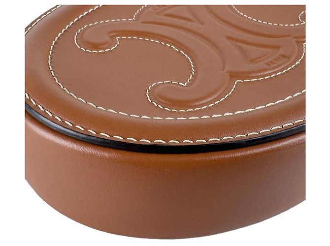 Céline Borsa a tracolla Celine in pelle marrone - vista 8