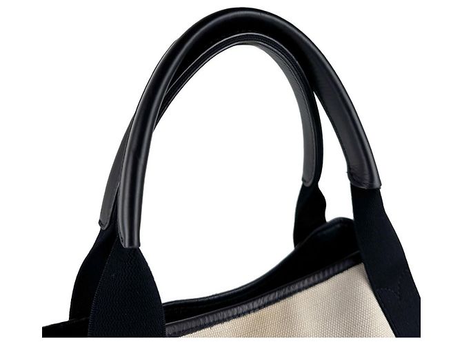Borsa Balenciaga Cabas S Navy Nero Crudo - vista 9