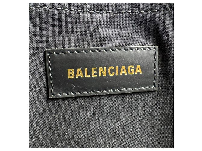 Borsa Balenciaga nera e avorio Nero Crudo - vista 12