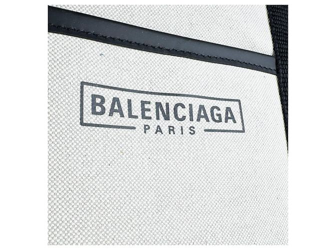 Borsa Balenciaga nera e avorio Nero Crudo - vista 13