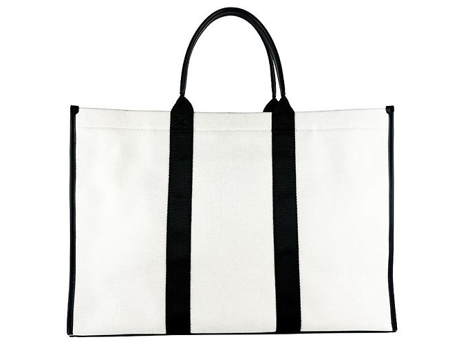 Borsa Balenciaga nera e avorio Nero Crudo - vista 3