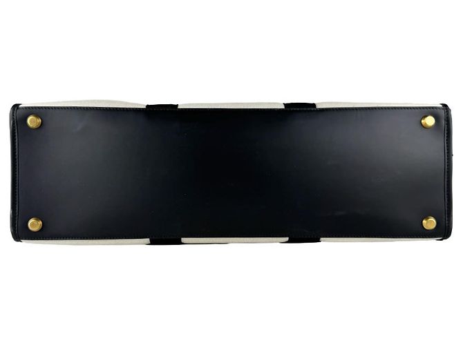 Borsa Balenciaga nera e avorio Nero Crudo - vista 4