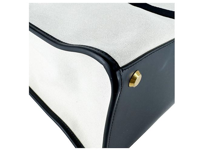 Borsa Balenciaga nera e avorio Nero Crudo - vista 8