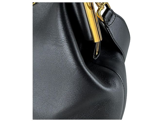 Borsa a tracolla Fendi in pelle nera Nero - vista 6