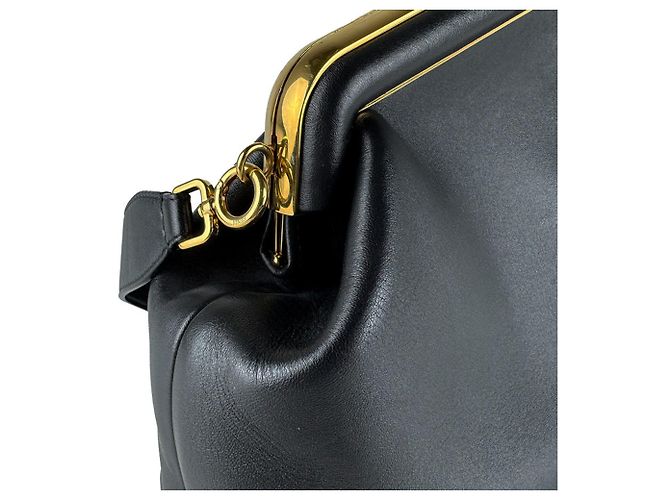 Borsa a tracolla Fendi in pelle nera Nero - vista 7
