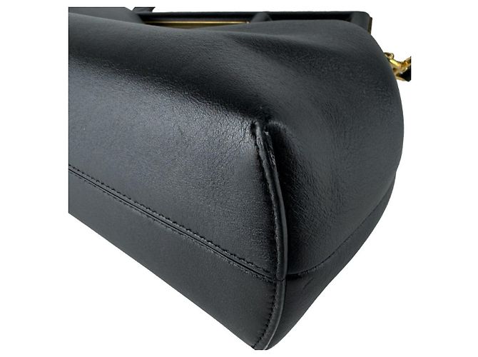 Borsa a tracolla Fendi in pelle nera Nero - vista 8