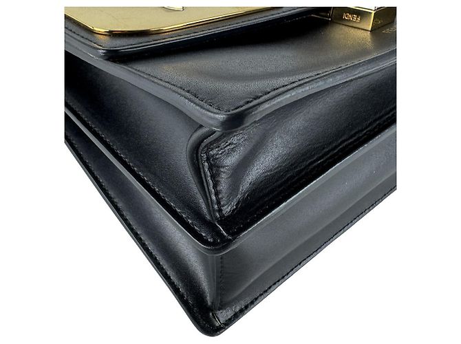 Borsa a mano Fendi in pelle nera Nero - vista 9