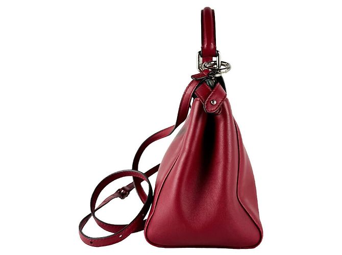Peekaboo Mini borsa Fendi in pelle rossa - vista 2