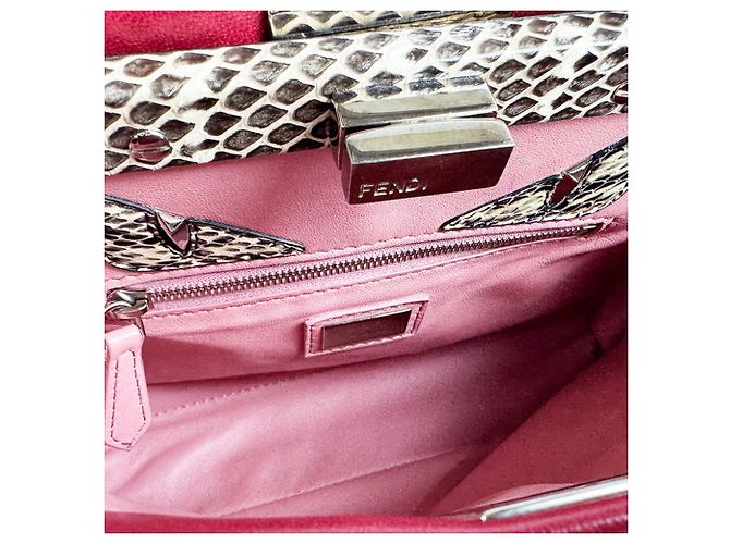 Peekaboo Mini borsa Fendi in pelle rossa - vista 5