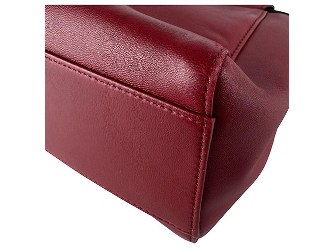 Peekaboo Mini borsa Fendi in pelle rossa - vista 8