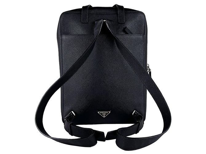 Zaino Prada in pelle nera Nero - vista 3