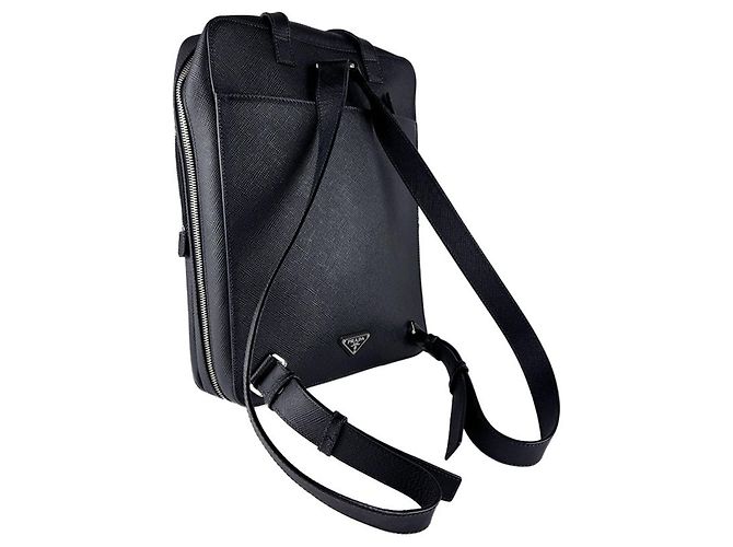 Zaino Prada in pelle nera Nero - vista 9