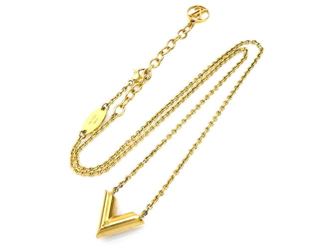Collana Essential V Metal Louis Vuitton D'oro - vista 10