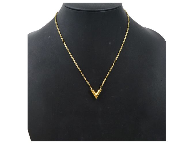 Collana Essential V Metal Louis Vuitton D'oro - vista 11