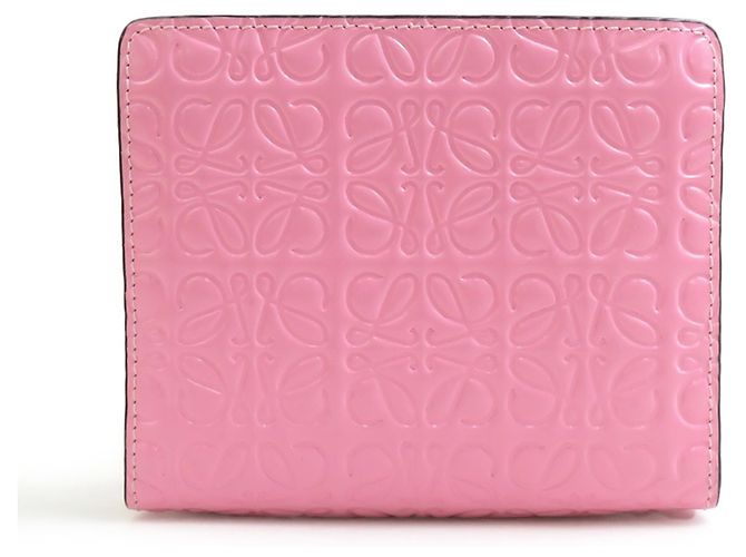 Carteira bi-fold Loewe em tela revestida rosa - vista 2