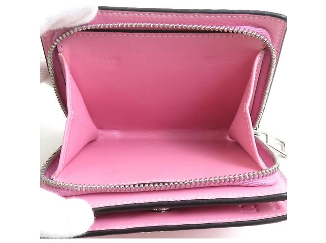 Carteira bi-fold Loewe em tela revestida rosa - vista 4