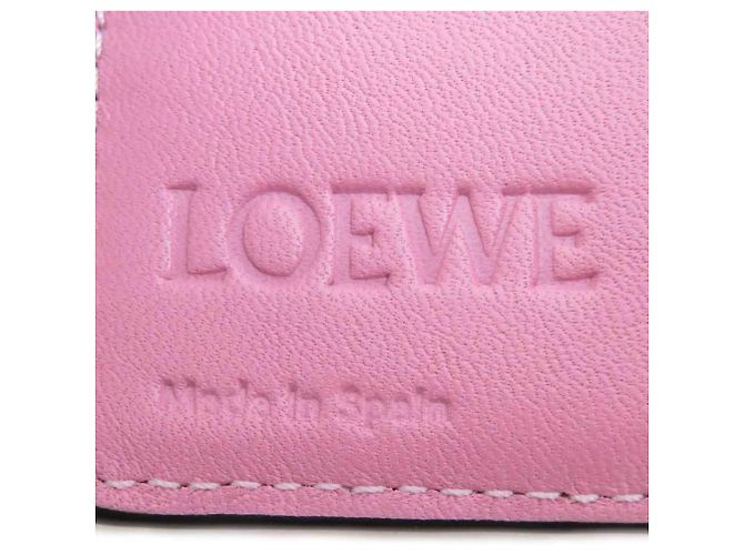 Carteira bi-fold Loewe em tela revestida rosa - vista 7