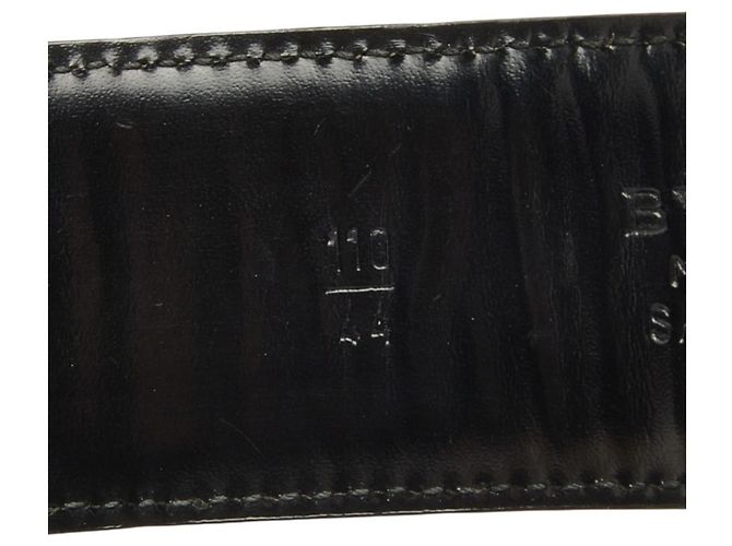 Bulgari Bvlgari Black Leather Belt with Circle Logo Buckle - view 5