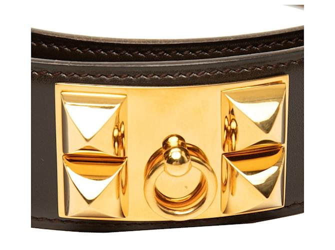 Hermès Hermes Collier de Chien Gürtel Braun - Ansicht 4