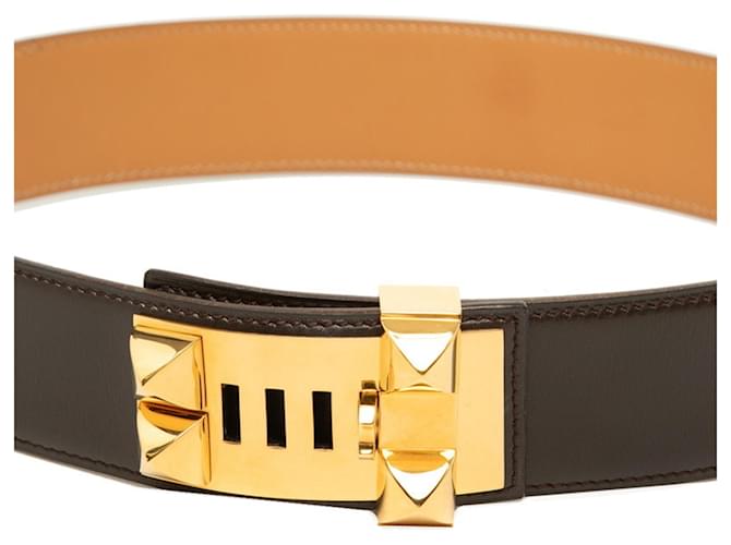 Hermès Hermes Collier de Chien Gürtel Braun - Ansicht 5