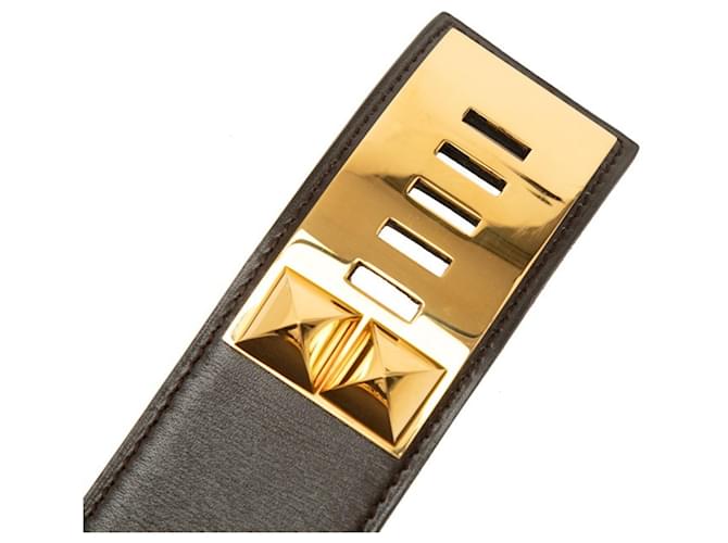 Hermès Hermes Collier de Chien Gürtel Braun - Ansicht 7