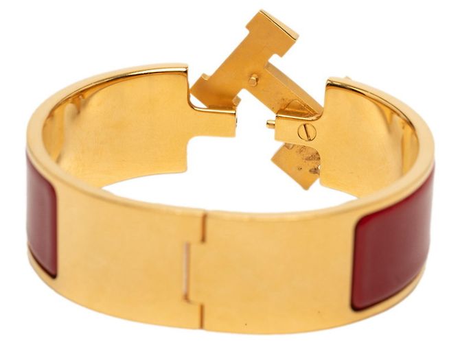 Hermès Bracciale con Charms Hermes Clic Clac H PM Rosso D'oro - vista 4