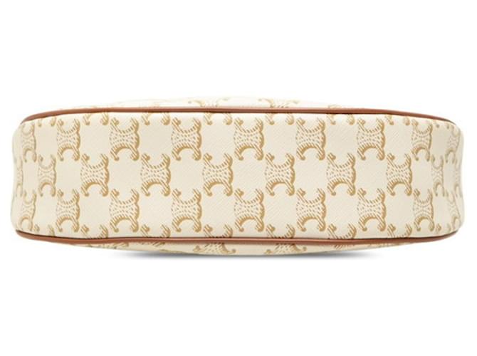 Céline Borsa a spalla singola Celine Triomphe Ava Marrone Bianco - vista 3