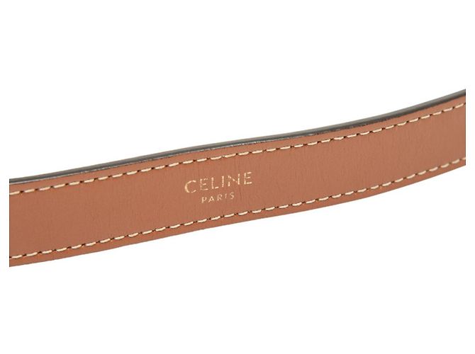 Céline Borsa a spalla singola Celine Triomphe Ava Marrone Bianco - vista 5
