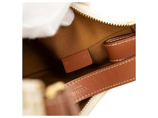 Céline Borsa a spalla singola Celine Triomphe Ava Marrone Bianco - vista 6