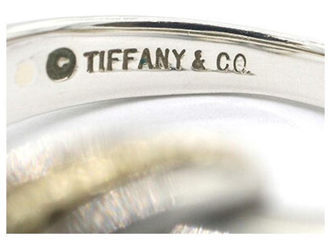 Anello a fascia Tiffany & Co. in argento sterling e oro giallo - vista 3