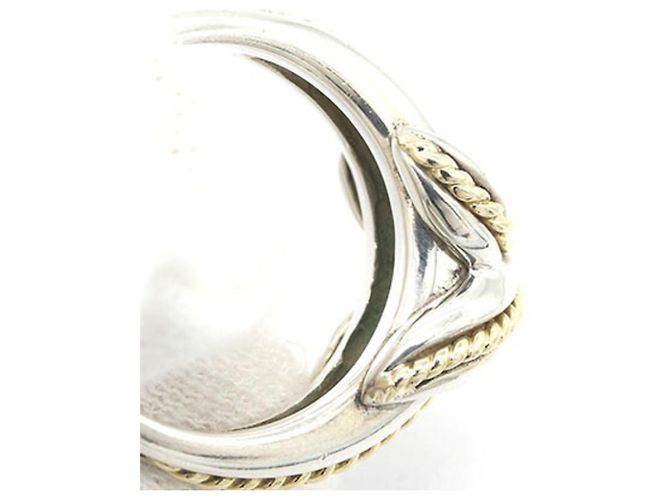 Anello a fascia Tiffany & Co. in argento sterling e oro giallo - vista 6