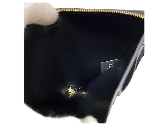 Fendi Bi-fold Geldbörse aus schwarzem Kalbsleder - Ansicht 6