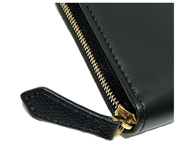 Fendi Bi-fold Geldbörse aus schwarzem Kalbsleder - Ansicht 7