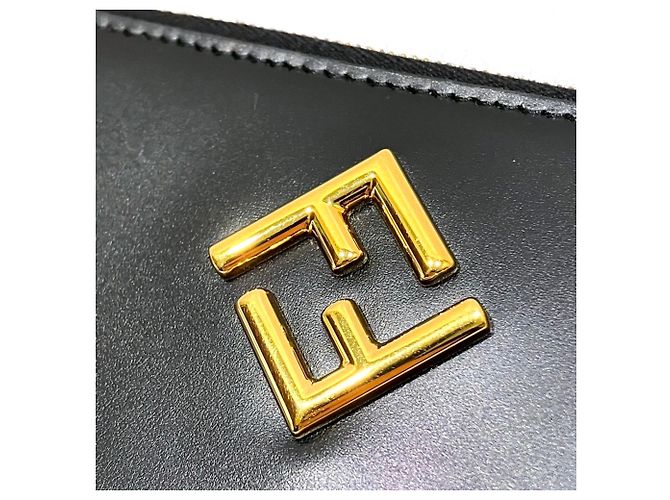 Fendi Bi-fold Geldbörse aus schwarzem Kalbsleder - Ansicht 8
