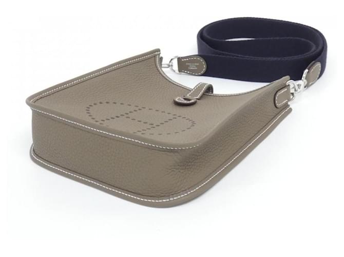 Hermès Borsa a tracolla Hermes Evelyne Amazon Blu Taupe - vista 3