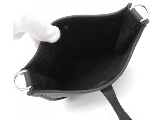 Hermès Borsa a tracolla Hermes Evelyne Nero - vista 6
