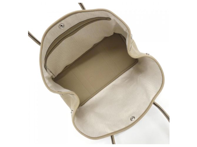 Hermès Borsa Hermes Garden Party in pelle Negonda beige - vista 5